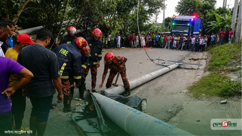 কালীগঞ্জে পল্লী বিদ্যুতের মরণফাঁদ! ১৪ খুঁটি উপড়ে নিভে গেল এক শিক্ষিকার প্রাণ