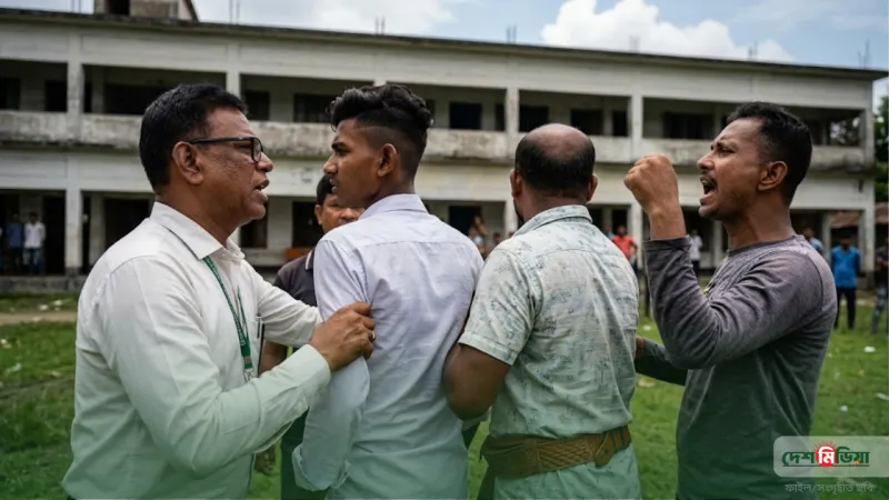 ঝিনাইদহে নাপিত ডেকে শিক্ষার্থীদের চুল কাটালেন বিদ্যালয় সভাপতি, অভিভাবক-কর্তৃপক্ষ সংঘর্ষ।