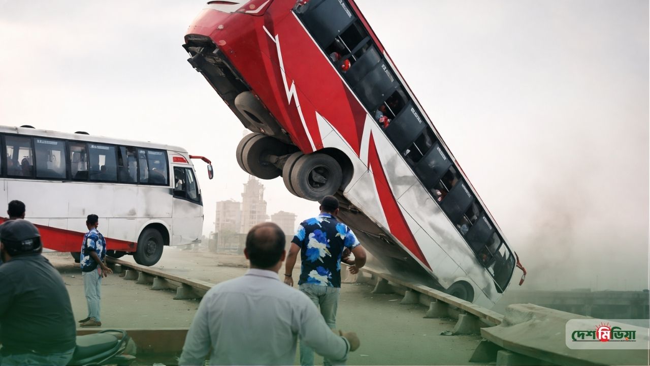 মুহূর্তেই সলিলসমাধি! দৌলতদিয়ায় ৪০ যাত্রী নিয়ে পদ্মায় তলিয়ে গেল বাস