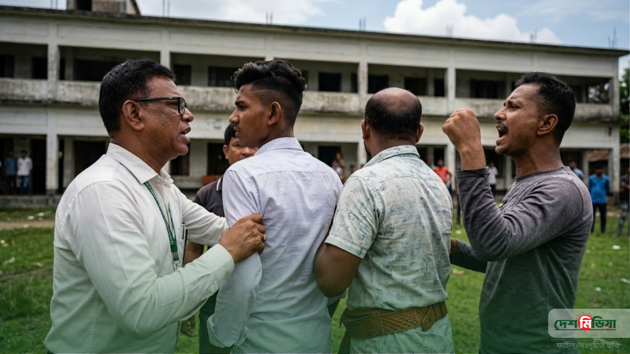 ঝিনাইদহে নাপিত ডেকে শিক্ষার্থীদের চুল কাটালেন বিদ্যালয় সভাপতি, অভিভাবক-কর্তৃপক্ষ সংঘর্ষ।
